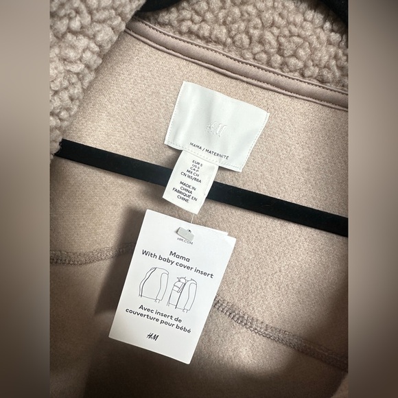 H&M MAMA maternity BEFORE & AFTER BABYWEARING FLEECE JACKET - Picture 3 of 6